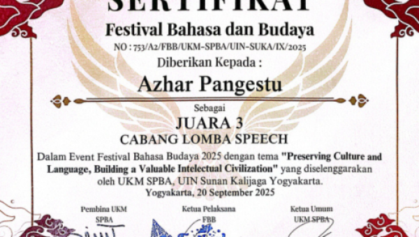 Mahasiswa PGSD UPI Cibiru Raih Juara 3 Lomba Speech Contest Tingkat Nasional